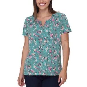 Nicole Miller Floral Blouse Size Large